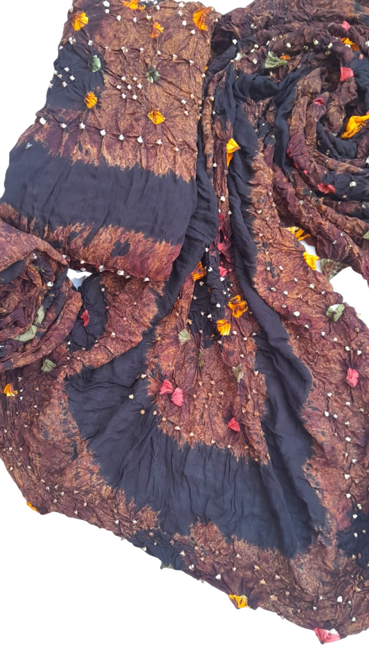 Brown Marble Soft Arabic Linen 3-Piece Chunri Collection