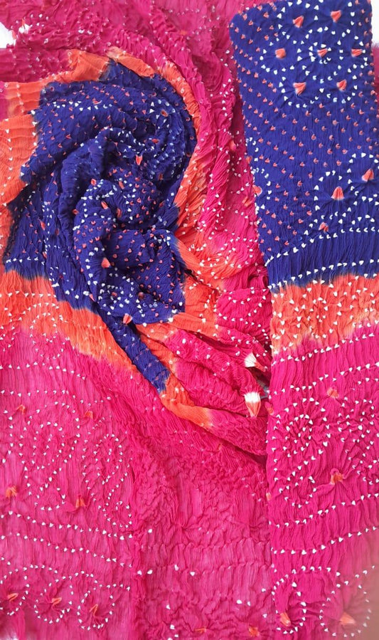 Blue Bamper Chiffon 2 Piece Chunri Collection