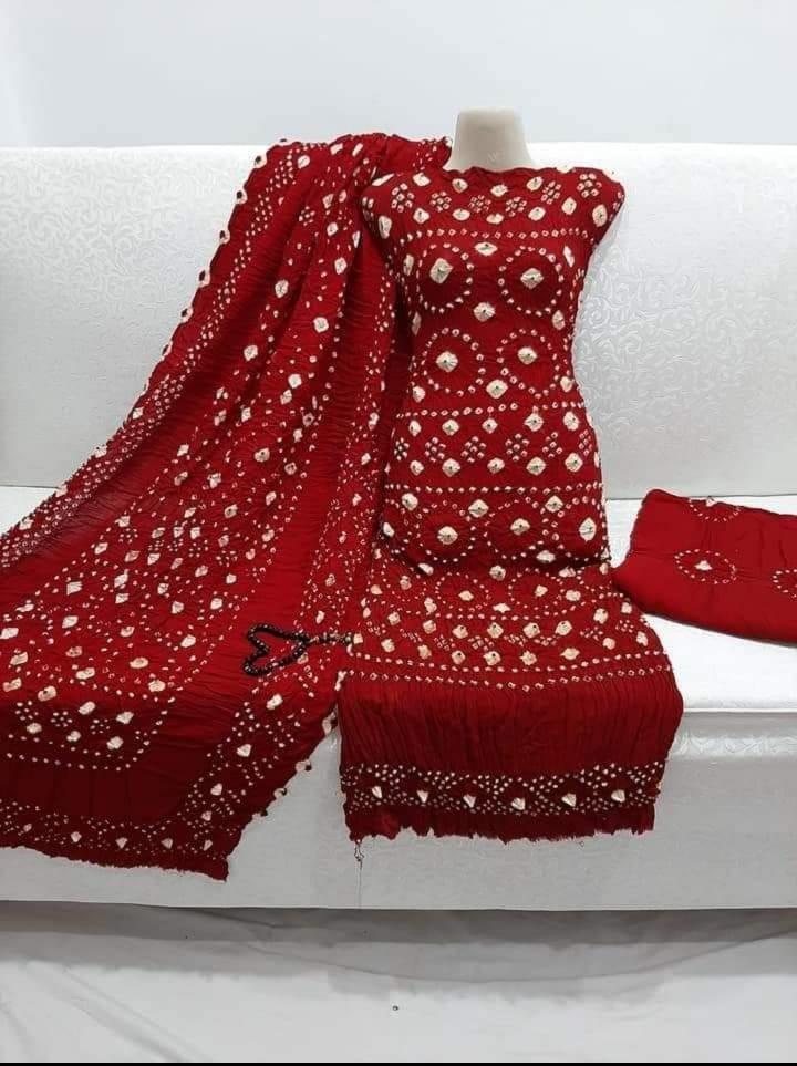 Soft Arabic Linen Chunri 3-Pc Dress