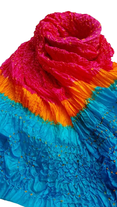 Pink Silk Chunri Dupatta