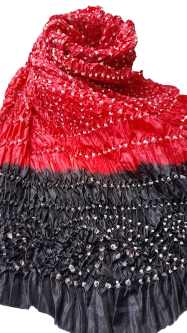Red Silk Chunri Dupatta