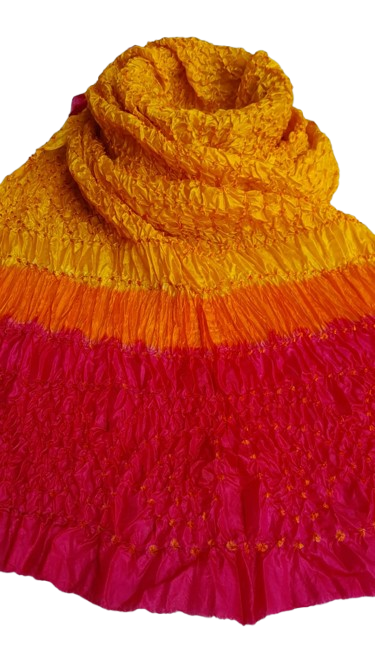 Yellow Silk Chunri Dupatta