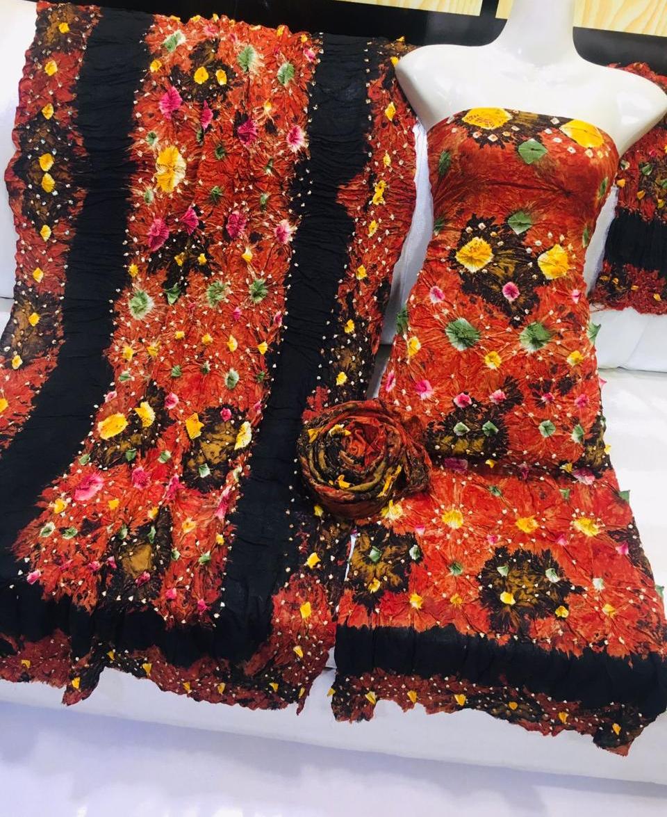 Soft Arabic Linen Chunri 3-Pc Dress