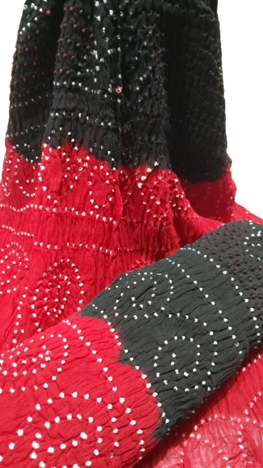 Black Bamper Chiffon 2 Piece Chunri Collection