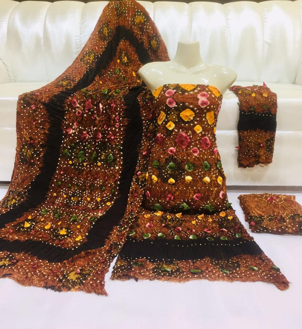 Soft Arabic Linen Chunri 3-Pc Dress