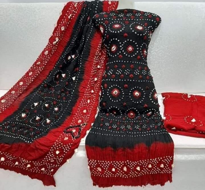 Soft Arabic Linen Chunri 3-Pc Dress