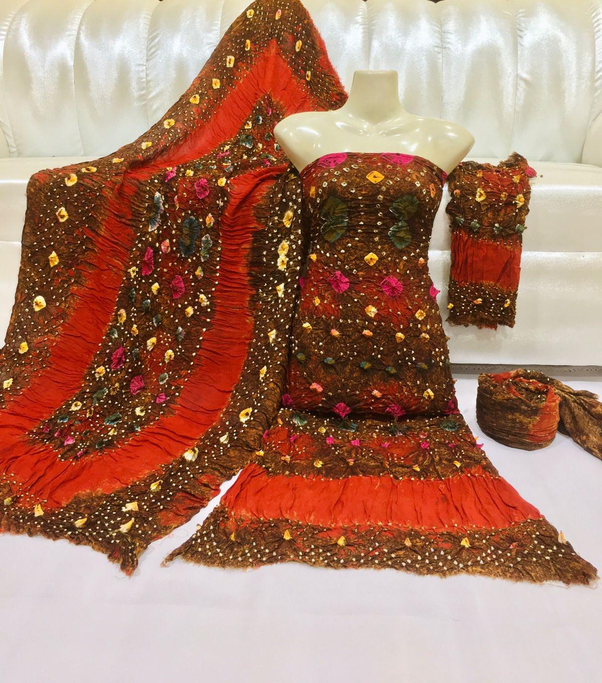 Soft Arabic Linen Chunri  3-Pc Dress