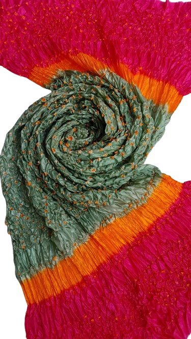 Green Silk Chunri Dupatta