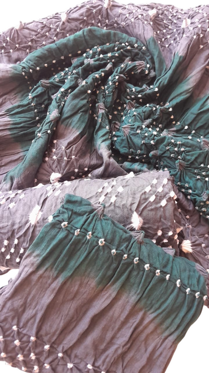 Green and Grey Classic 3-Piece Chunri Lawn Collection