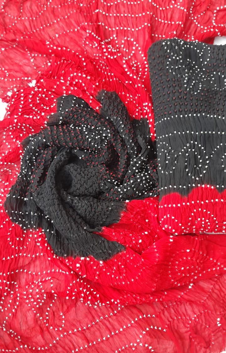 Black Bamper Chiffon 2 Piece Chunri Collection