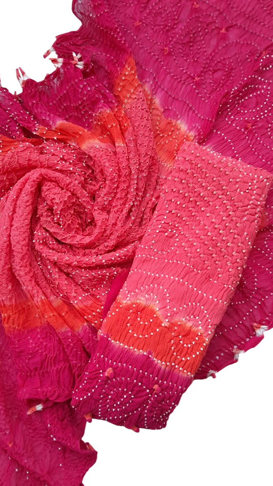 Pink Bamper Chiffon 2 Piece Chunri Collection