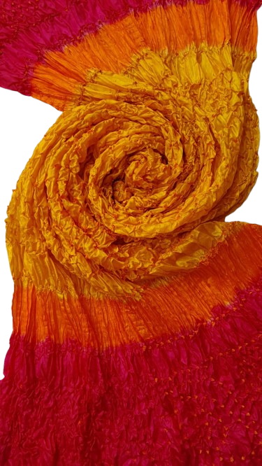 Yellow Silk Chunri Dupatta