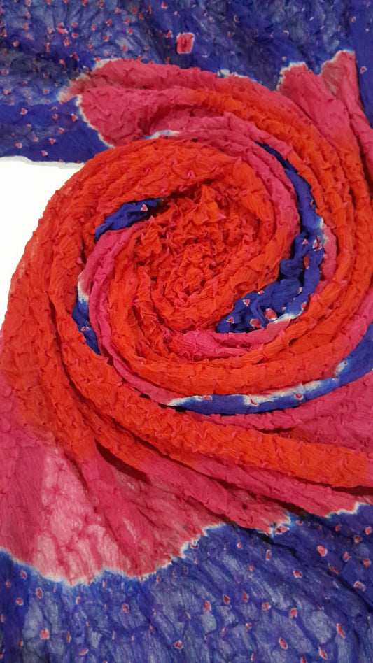 Multi Color Bamper Chiffon Chunri Dupatta