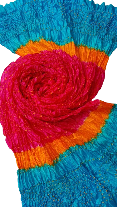 Pink Silk Chunri Dupatta