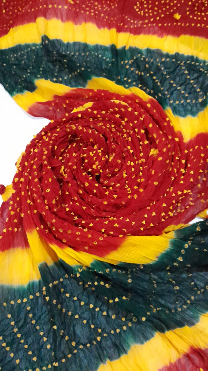 Red Bamper Chiffon Chunri Dupatta