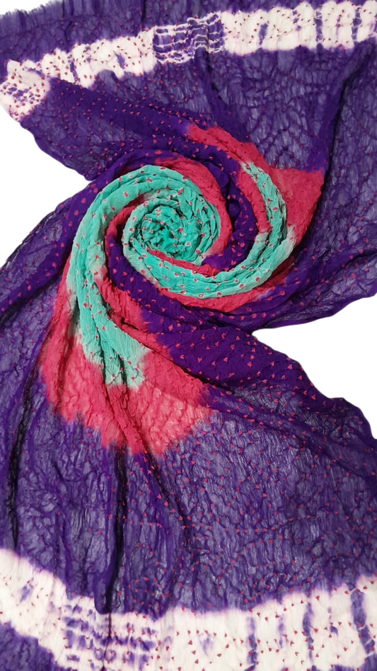 Light Green Bamper Chiffon Chunri Dupatta