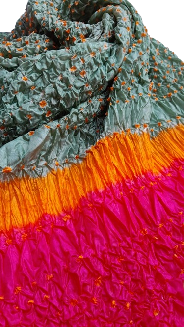 Green Silk Chunri Dupatta