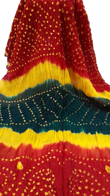 Red Bamper Chiffon Chunri Dupatta