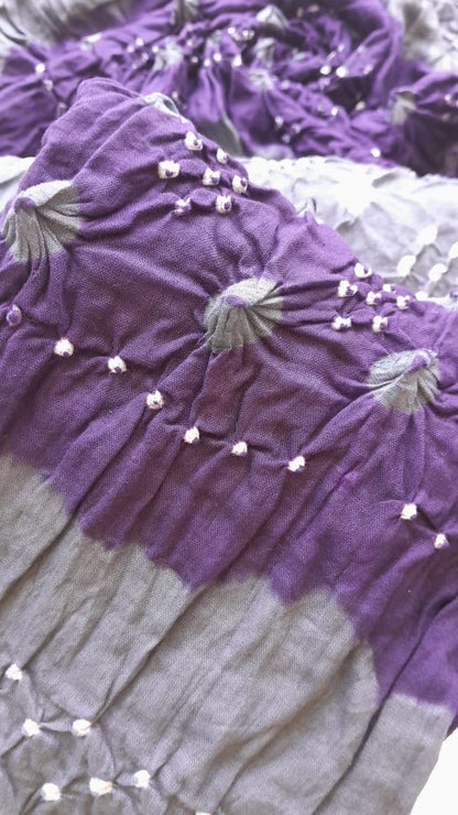 Grey and Purple Classic 3-Piece Chunri Lawn Collection