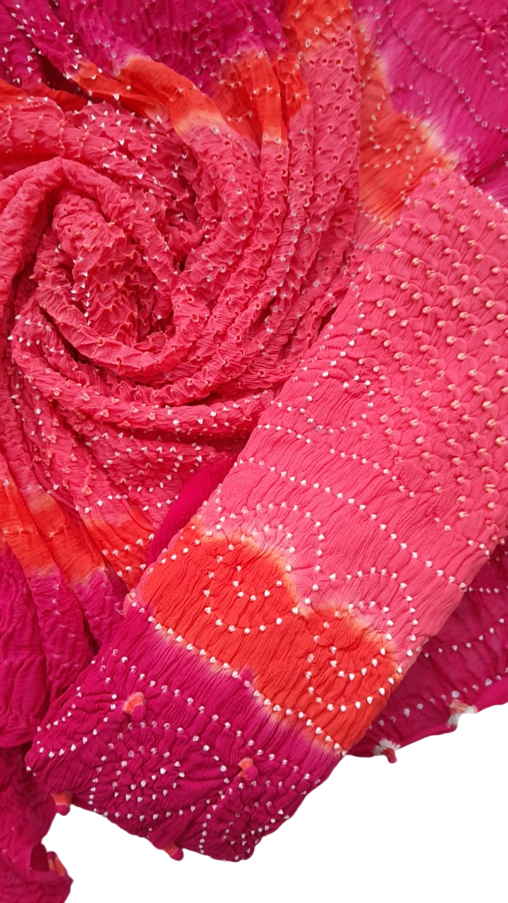 Pink Bamper Chiffon 2 Piece Chunri Collection