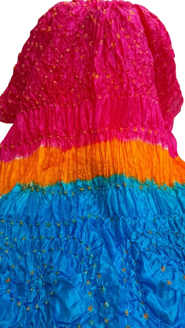Pink Silk Chunri Dupatta