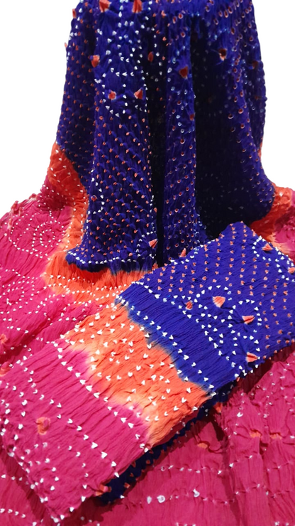 Blue Bamper Chiffon 2 Piece Chunri Collection