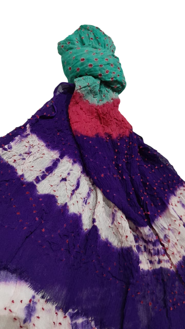 Light Green Bamper Chiffon Chunri Dupatta