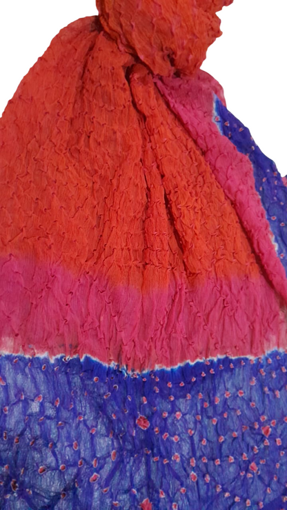 Multi Color Bamper Chiffon Chunri Dupatta