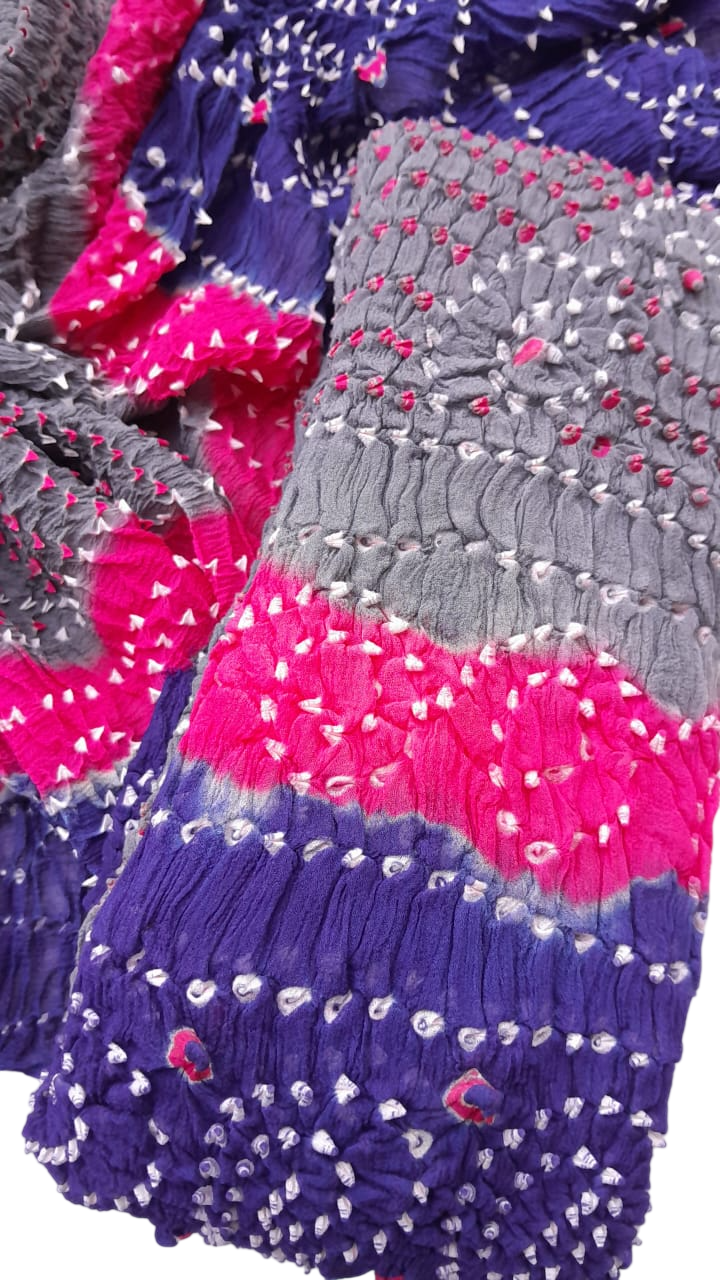 Grey Bamper Chiffon 2 Piece Chunri Collection