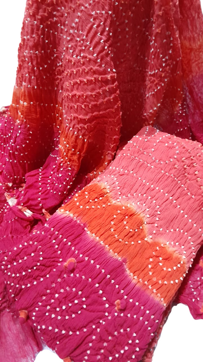 Pink Bamper Chiffon 2 Piece Chunri Collection
