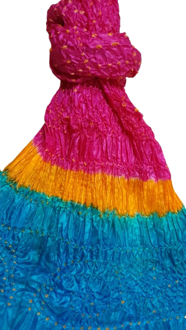 Pink Silk Chunri Dupatta