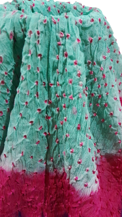Light Green Bamper Chiffon Chunri Dupatta