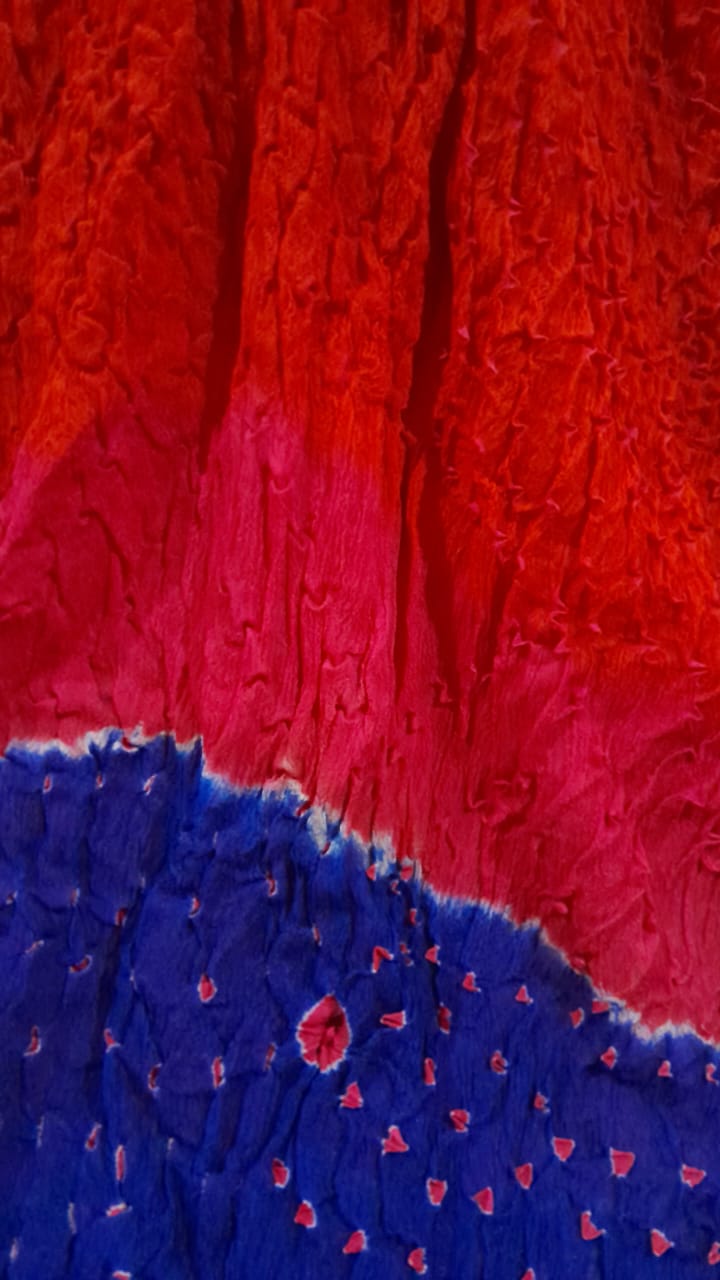 Multi Color Bamper Chiffon Chunri Dupatta