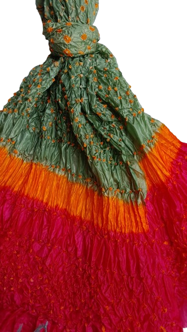 Green Silk Chunri Dupatta