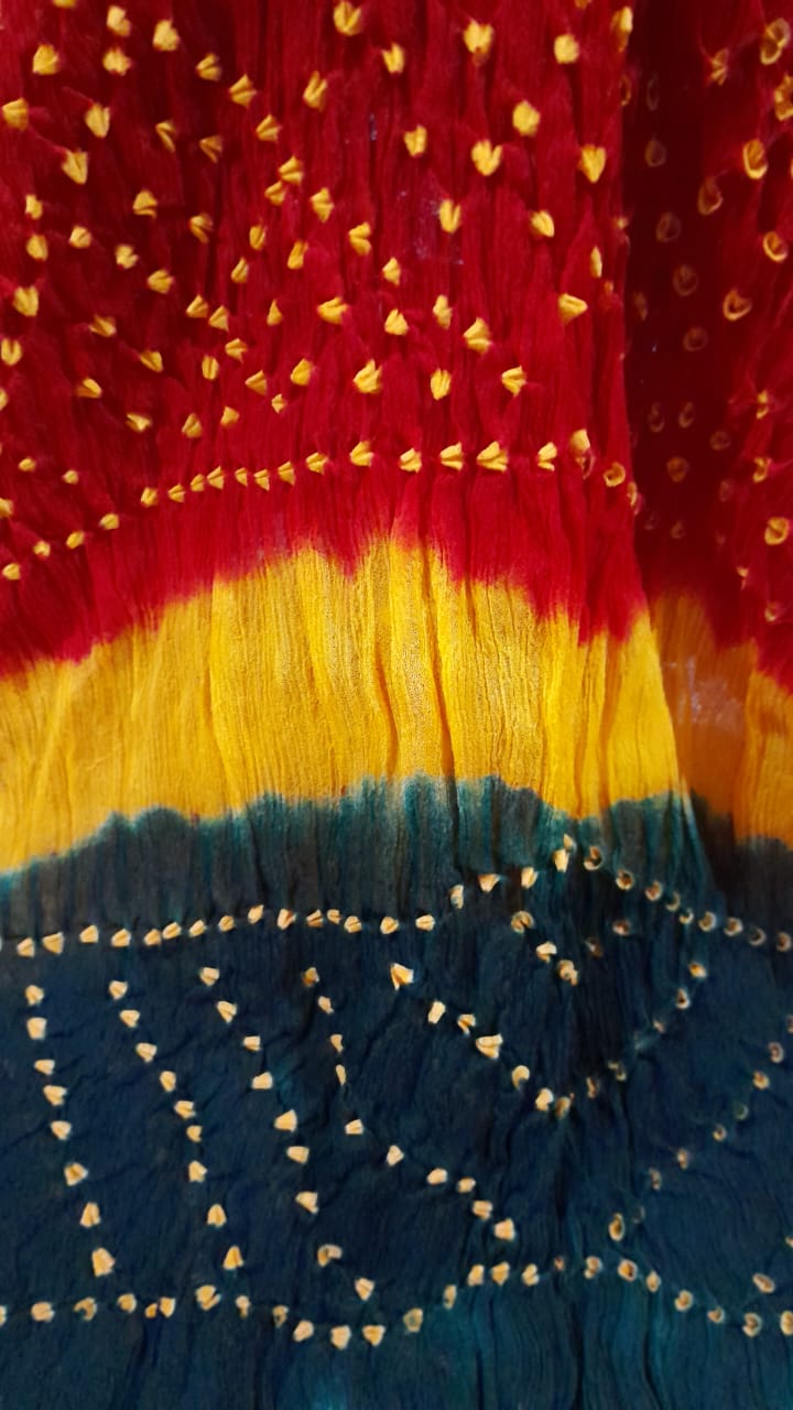 Red Bamper Chiffon Chunri Dupatta