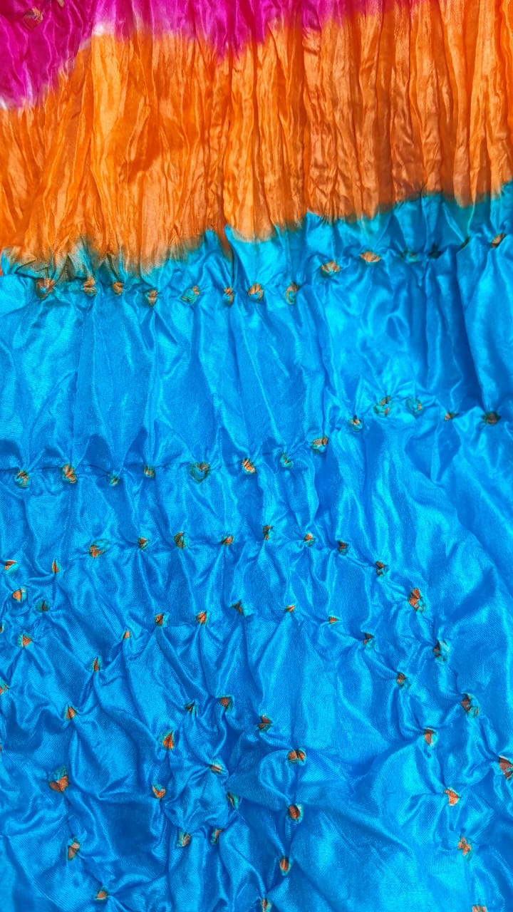 Pink Silk Chunri Dupatta