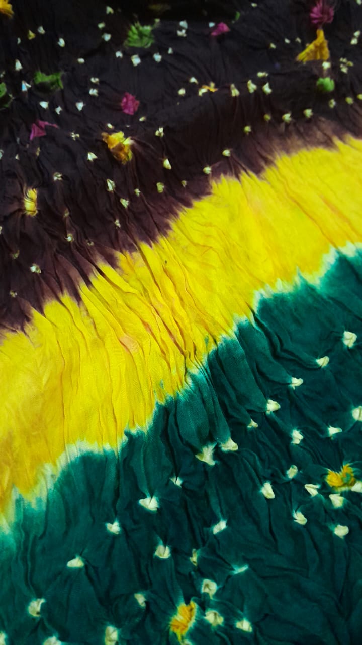 Dark Brown Hand-Knotted Soft Linen Chunri Chader
