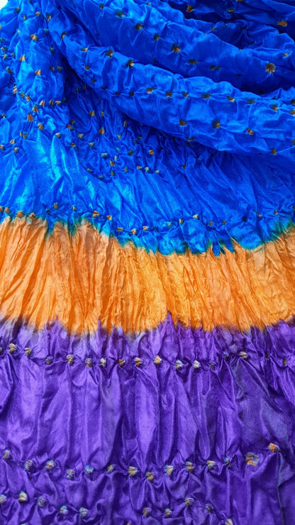 Blue Silk Chunri Dupatta