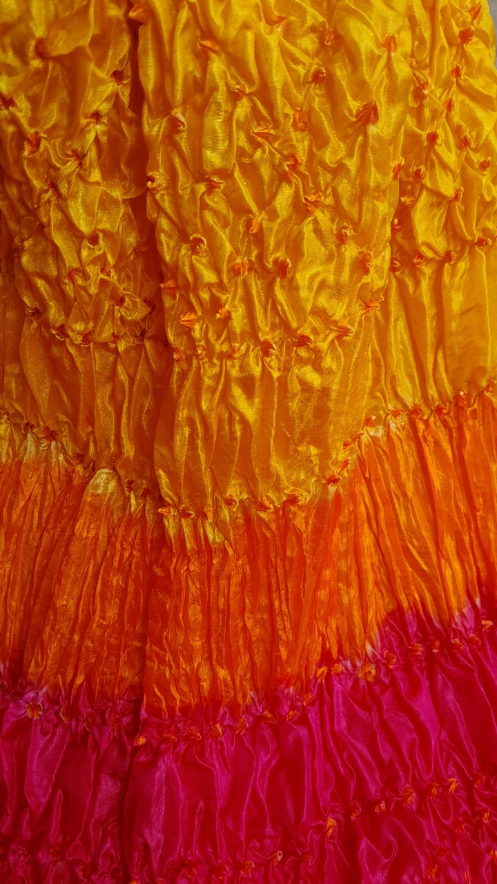 Yellow Silk Chunri Dupatta