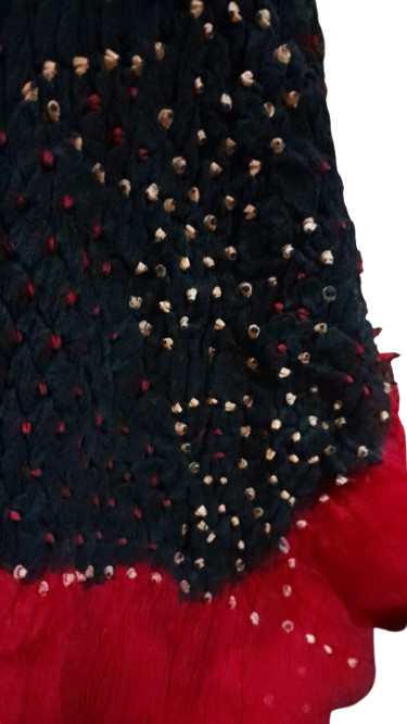 Dark Green Bamper Chiffon Chunri Dupatta
