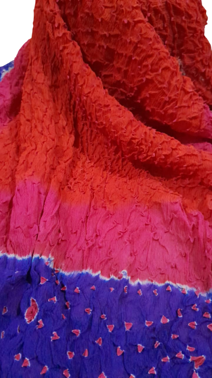 Multi Color Bamper Chiffon Chunri Dupatta