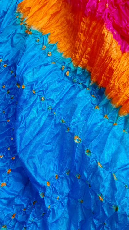 Pink Silk Chunri Dupatta