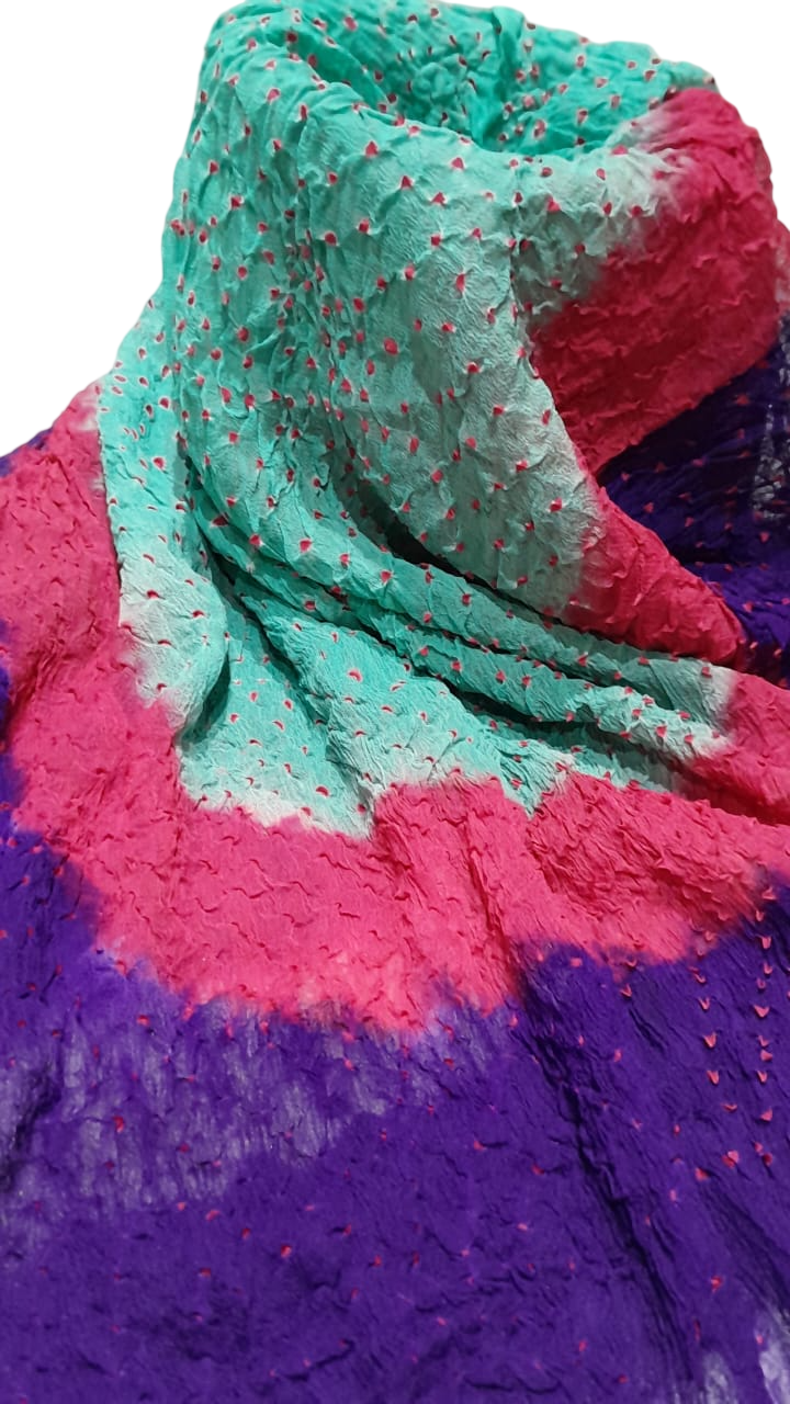 Light Green Bamper Chiffon Chunri Dupatta