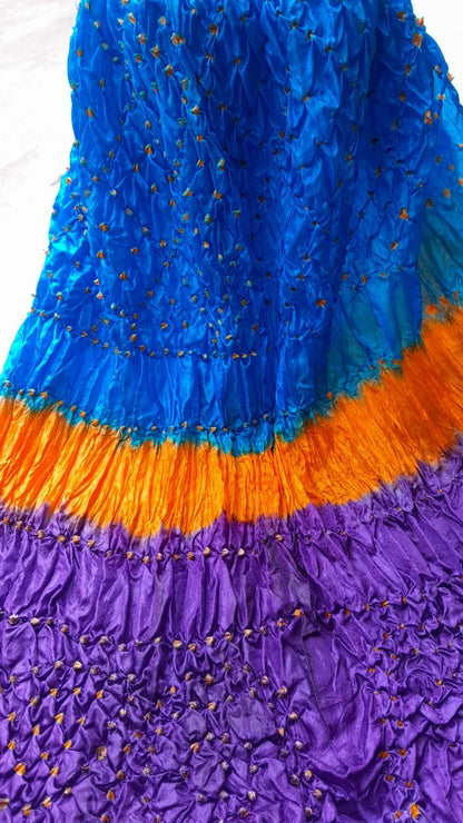 Blue Silk Chunri Dupatta