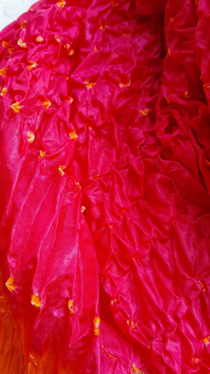 Pink Silk Chunri Dupatta