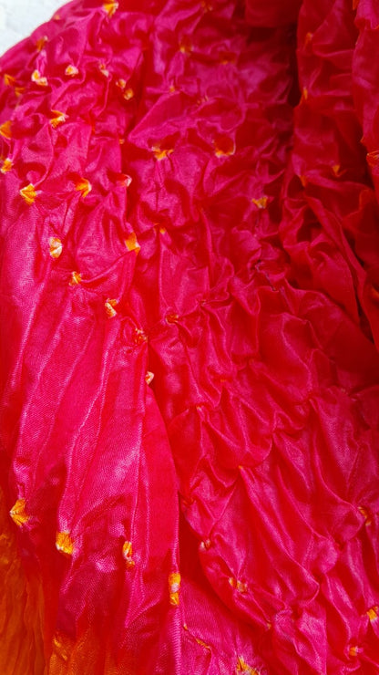 Pink Silk Chunri Dupatta