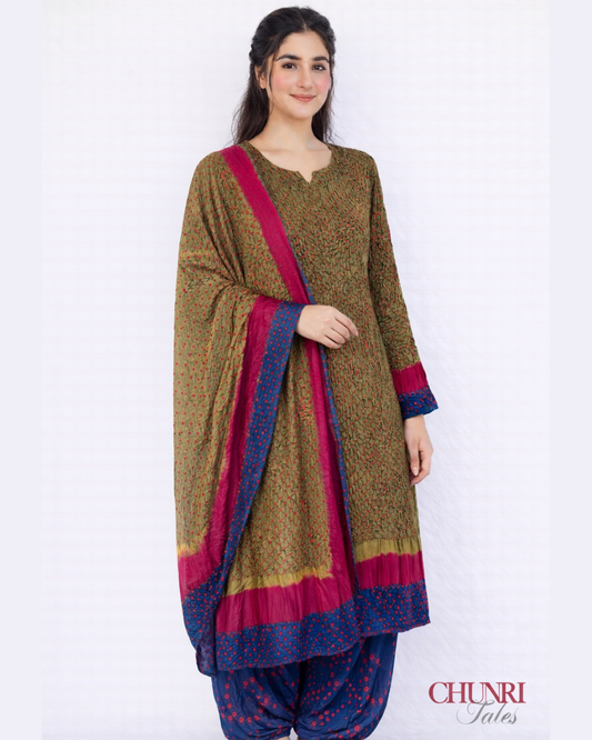 Blue 3-Piece Premium Chunri Lawn Collection