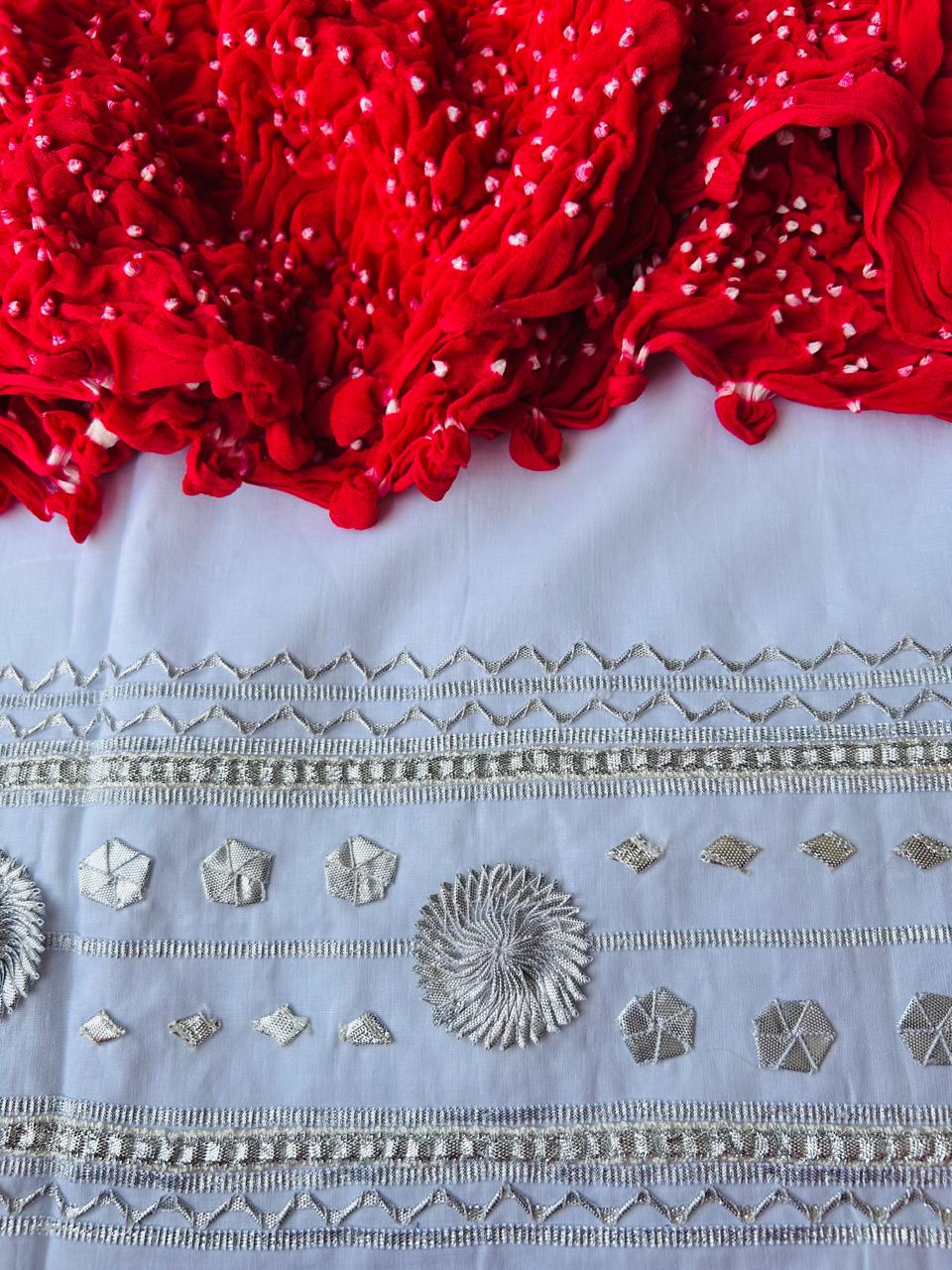 Gotta Cotton Shirt & Chiffon Chunri Dupatta – 2 Piece Collection