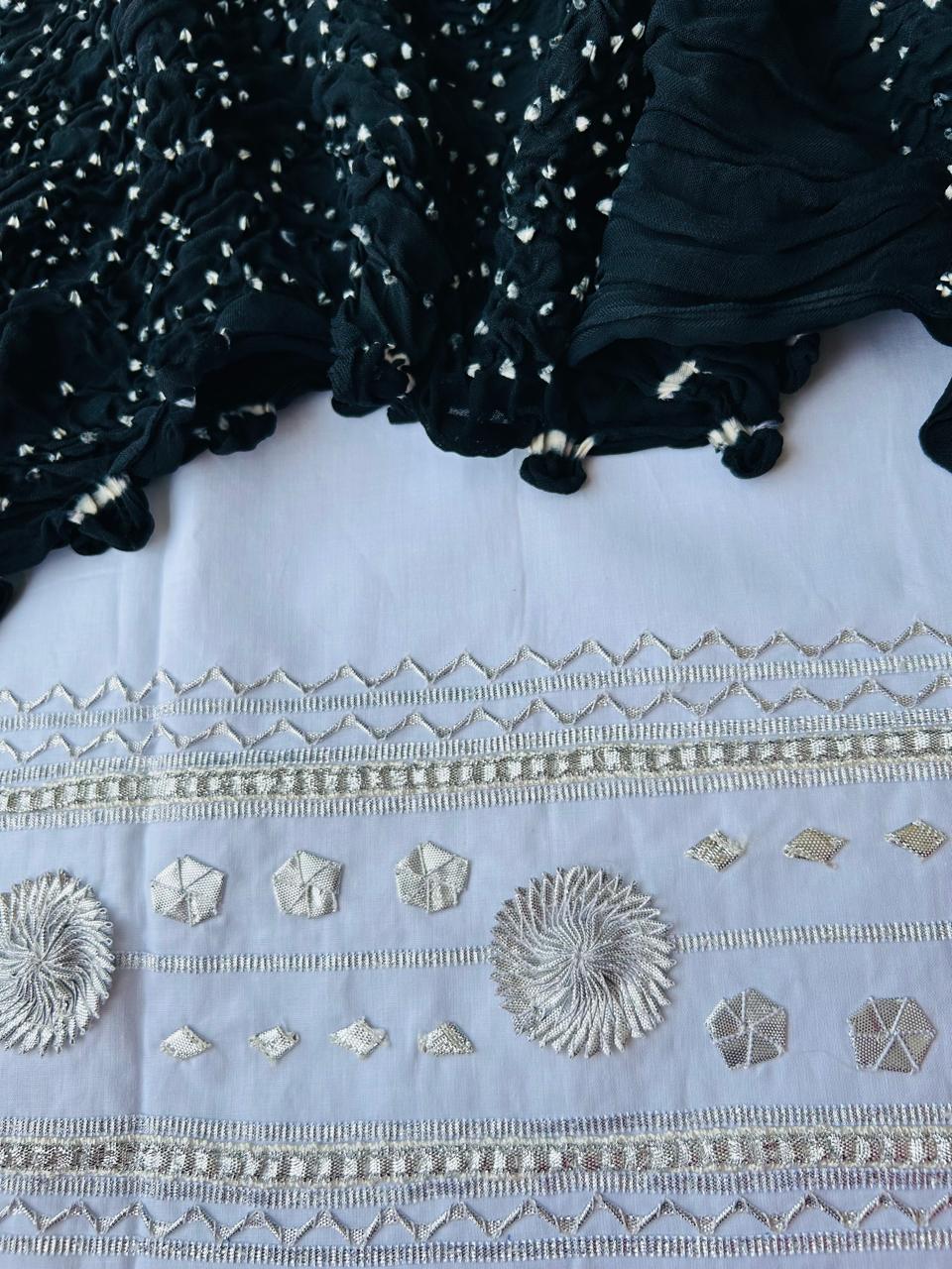 Gotta Cotton Shirt & Chiffon Chunri Dupatta – 2 Piece Collection